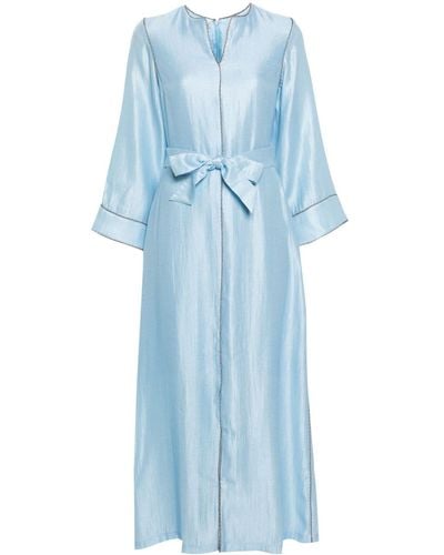 Baruni Hosta Belted Maxi Dress - Blue