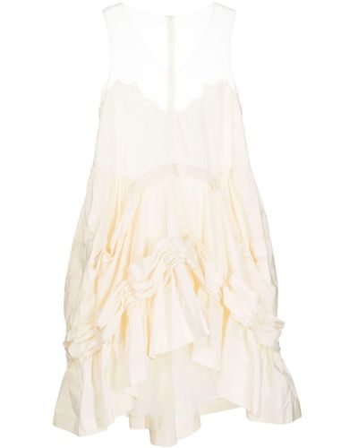 Simone Rocha Sleeveless Drop Waist Tutu Dress - White