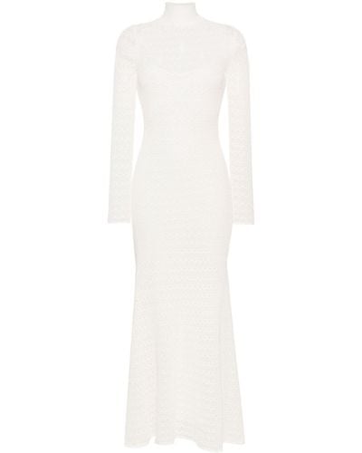 Tom Ford Open-knit Maxi Dress - White