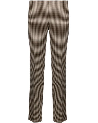 P.A.R.O.S.H. Pantaloni slim Lione a quadretti - Grigio