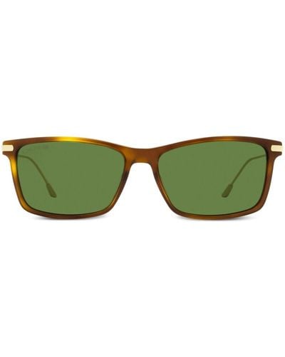 Longines Rectangle-frame Tinted-lenses Sunglasses - Green