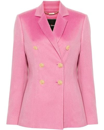 Kiton Double-breasted Blazer - Pink