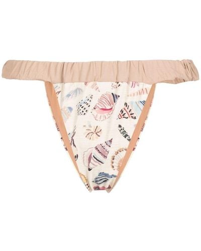 Marysia Swim Bragas de bikini con conchas estampadas - Neutro