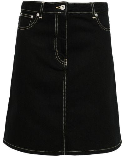 KENZO A-line Denim Miniskirt - Black