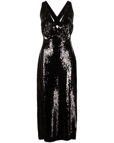 Khaite The Milo Sequinned Midi Dress - Black