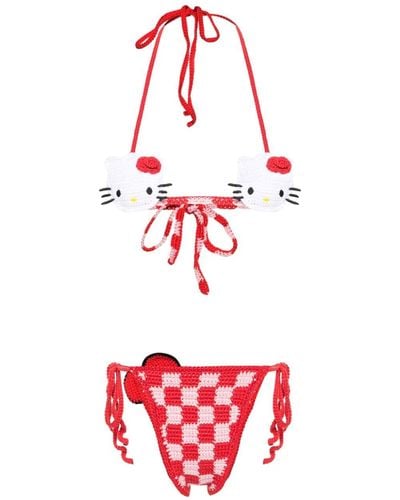 Gcds Hello Kitty Crochet Bikini - Red