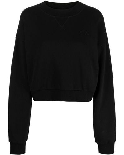 The Upside Embroidered-logo Organic Cotton Sweatshirt - Black