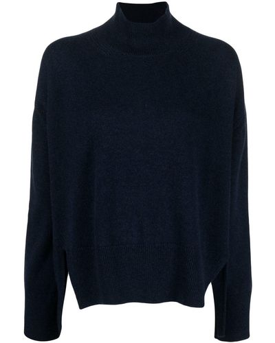 Barrie Side-slit Knit Sweater - Blue