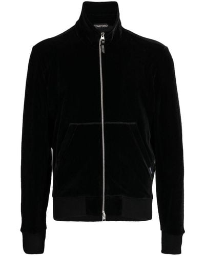 Tom Ford Zip-up Velvet Jacket - Black