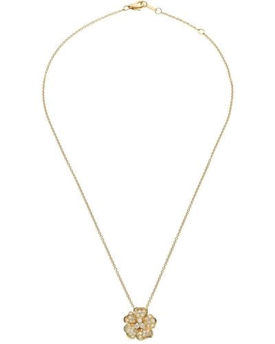 Leo Pizzo 18kt Yellow Gold Flora Diamond Necklace - Metallic