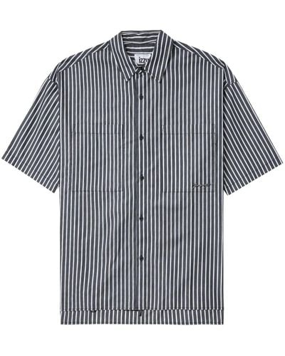 Izzue Striped Cotton Shirt - Blue