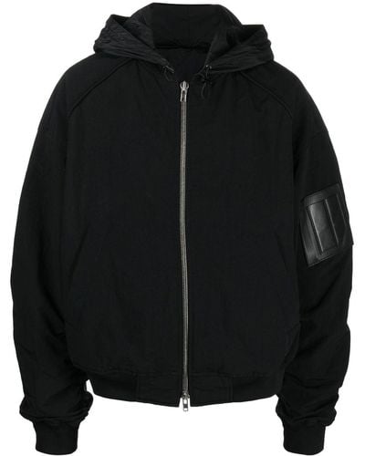 Juun.J Long-sleeve Hooded Jacket - Black