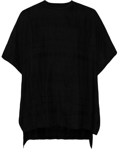 Julius チェック Tシャツ - ブラック