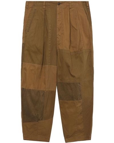 Comme des Garçons Patchwork Cropped Trousers - Green