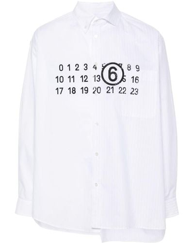 MM6 by Maison Martin Margiela Asymmetrisch Overhemd - Wit