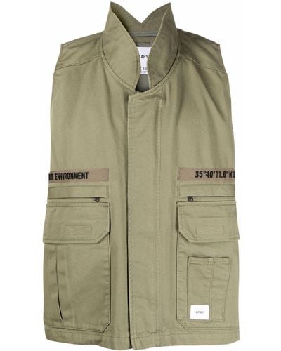 WTAPS Rep Stand-up Collar Vest - Green