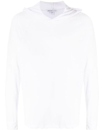 James Perse Long-sleeve Cotton Hoodie - White