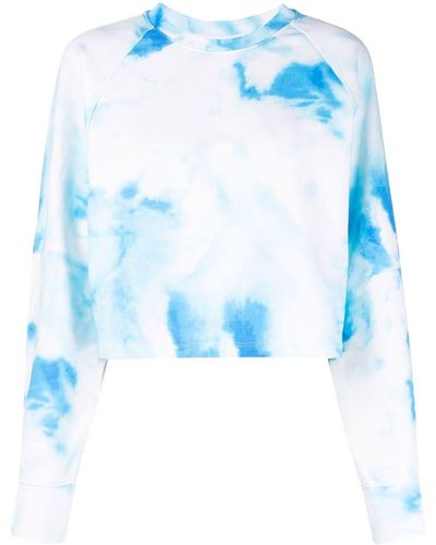 Calvin Klein Summer Splash Printed Cotton Sweatshirt - Blue