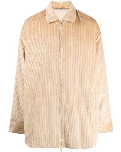 Fear Of God Corduroy Zip-up Shirt Jacket - Natural