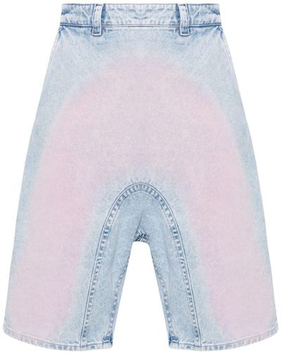 Y. Project Souffle Denim Shorts - Blauw