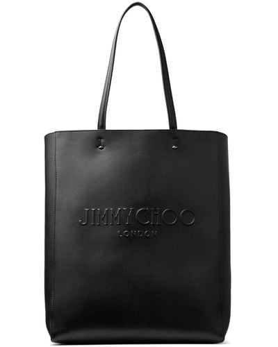 Jimmy Choo Bolso shopper con logo en relieve - Negro