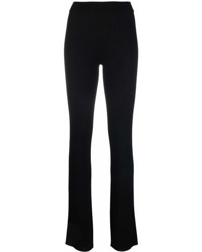 Mrz Ribbed-knit Trousers - Black