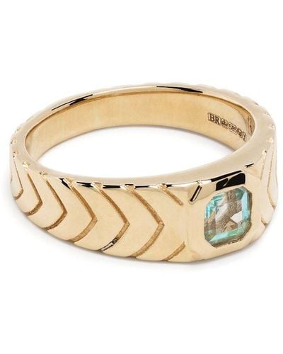 Jacquie Aiche 14kt Geelgouden Ring - Wit