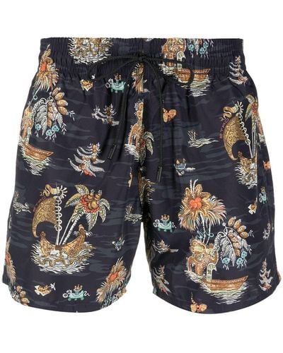 Etro Segelshorts mit Kordelzug - Blau