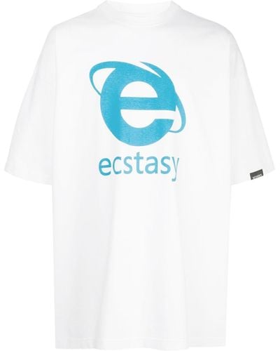 Vetements Camiseta Ecstasy oversize - Blanco