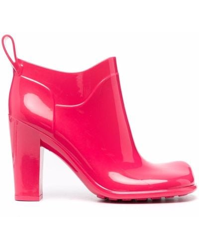 Bottega Veneta Shine 90mm Ankle Boots - Pink