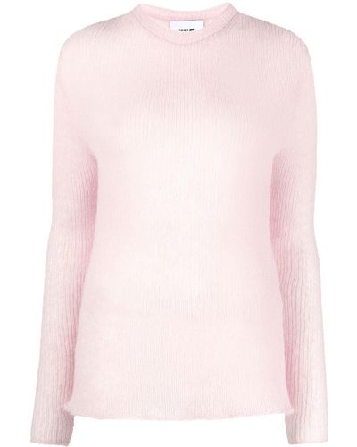 Rus Semi-sheer Knit Sweater - Pink