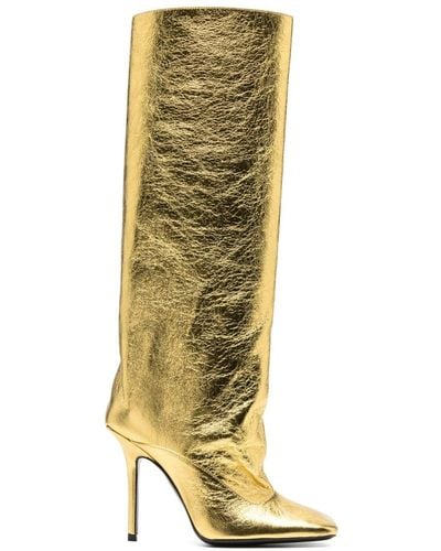 The Attico Sienna 105mm Knee-high Leather Boots - Metallic