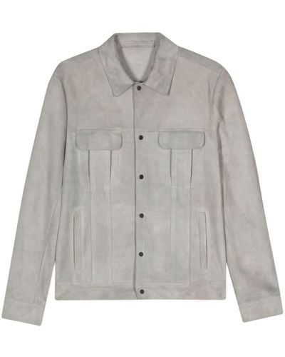 Salvatore Santoro Suede Shirt Jacket - Grey