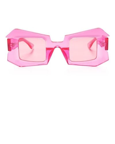 Kuboraum R3 Sonnenbrille mit Oversized-Gestell - Pink