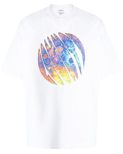 Marcelo Burlon T-Shirt mit Lunar-Print - Weiß
