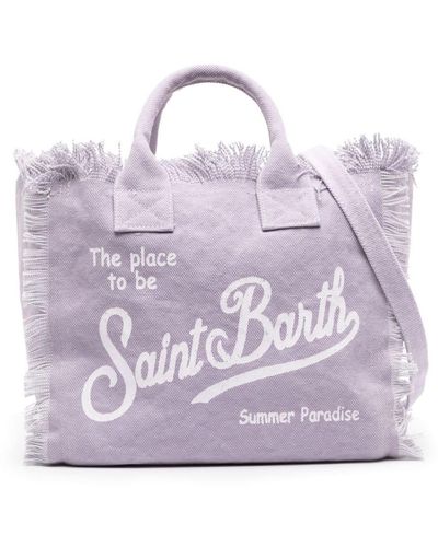Mc2 Saint Barth Colette Cotton Tote Bag - Purple