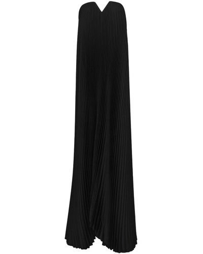 L'idée Robe longue Black Tie à plis - Noir