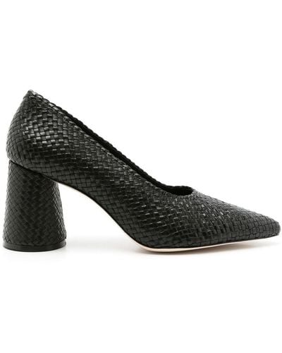 Sarah Chofakian Liam 80mm Woven Court Shoes - Black