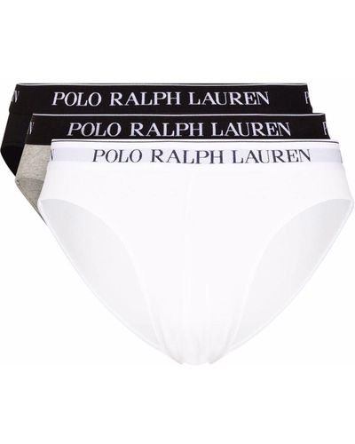 Polo Ralph Lauren Lot de 3 slips à ceinture à logo - Noir