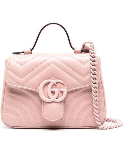 Gucci Bolso shopper GG Marmont mini - Rosa