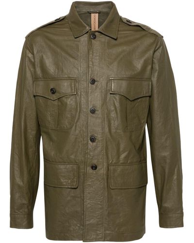 Giorgio Brato Single-breasted Leather Jacket - Green