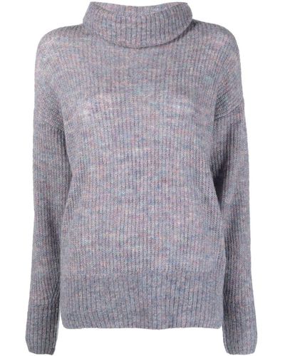 IRO Roll-neck Knitted Sweater - Purple