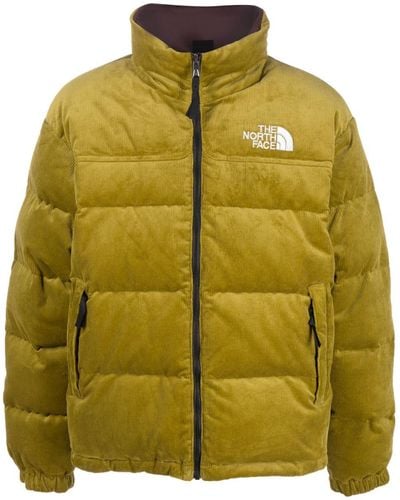The North Face Logo-embroidered Corduroy Padded Jacket - Green