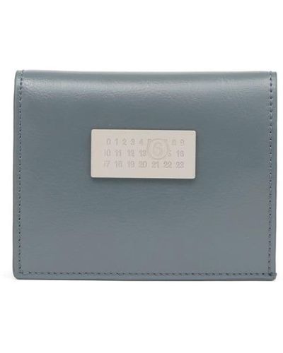 MM6 by Maison Martin Margiela Numeric Leather Cardholder - Blue