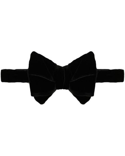 Tom Ford Velvet Plain Bow Tie - Black