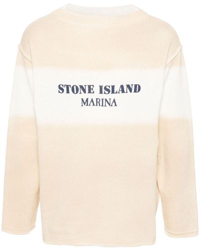 Stone Island Pullover mit Logo-Print - Natur