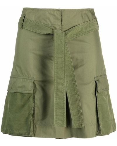 KENZO Hoch sitzende Cargo-Shorts - Grün