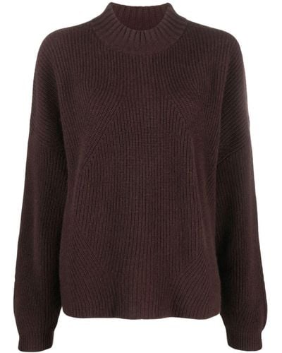 Arma Drop-shoulder Chunky-knit Sweater - Brown
