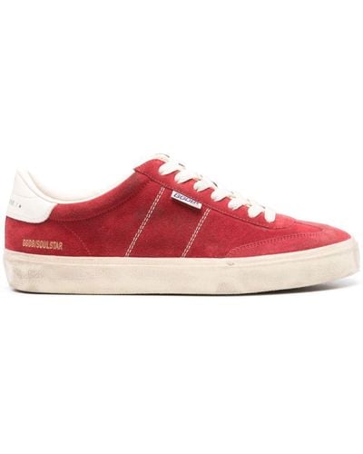 Golden Goose Soul-star Suede Trainers - Red