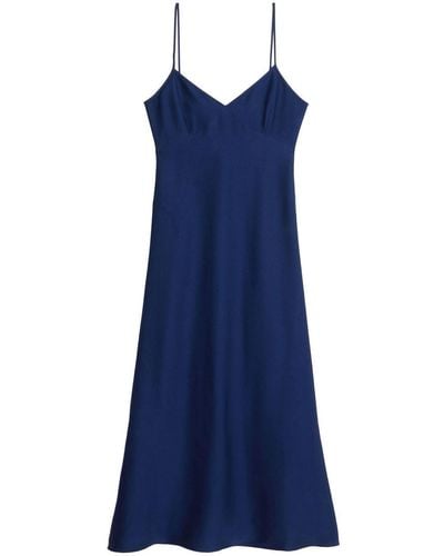Ami Paris Midi-jurk Met V-hals - Blauw